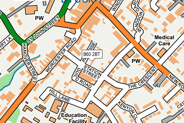 B60 2BT map - OS OpenMap – Local (Ordnance Survey)