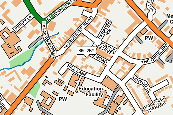 B60 2BY map - OS OpenMap – Local (Ordnance Survey)