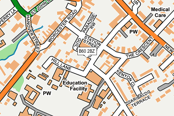 B60 2BZ map - OS OpenMap – Local (Ordnance Survey)