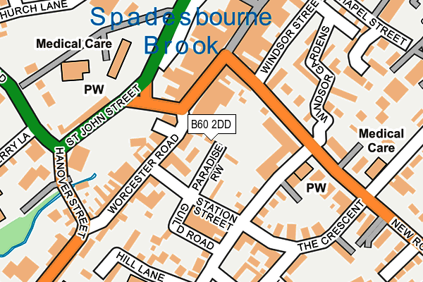 B60 2DD map - OS OpenMap – Local (Ordnance Survey)