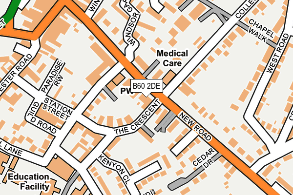 B60 2DE map - OS OpenMap – Local (Ordnance Survey)