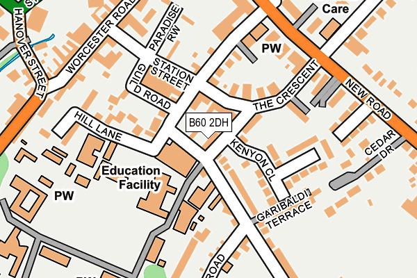 B60 2DH map - OS OpenMap – Local (Ordnance Survey)