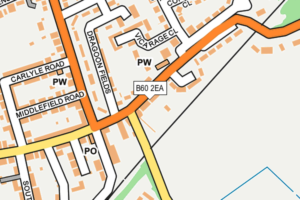 B60 2EA map - OS OpenMap – Local (Ordnance Survey)