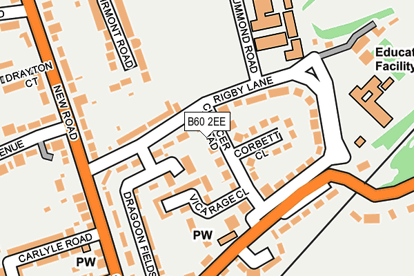 B60 2EE map - OS OpenMap – Local (Ordnance Survey)