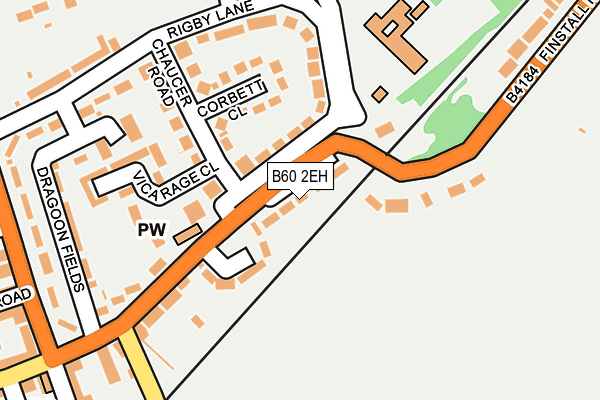 B60 2EH map - OS OpenMap – Local (Ordnance Survey)