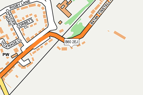 B60 2EJ map - OS OpenMap – Local (Ordnance Survey)