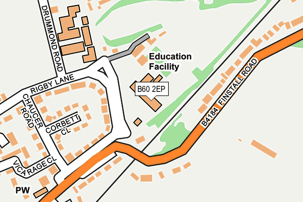 B60 2EP map - OS OpenMap – Local (Ordnance Survey)