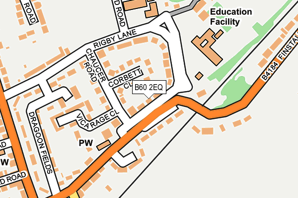 B60 2EQ map - OS OpenMap – Local (Ordnance Survey)