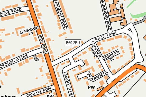 B60 2EU map - OS OpenMap – Local (Ordnance Survey)