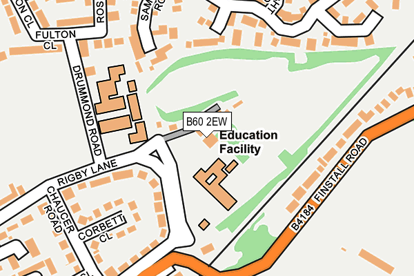 B60 2EW map - OS OpenMap – Local (Ordnance Survey)