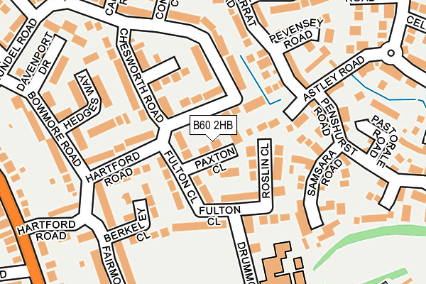 B60 2HB map - OS OpenMap – Local (Ordnance Survey)