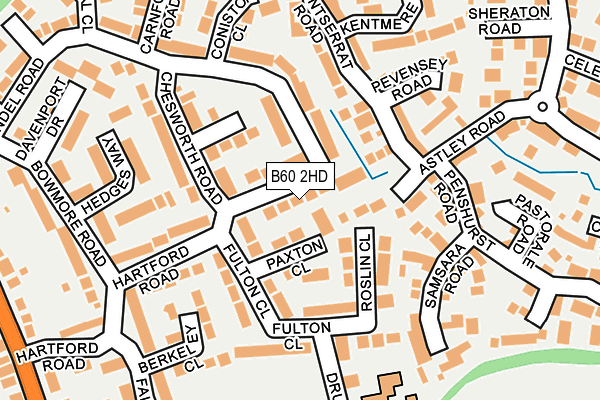 B60 2HD map - OS OpenMap – Local (Ordnance Survey)