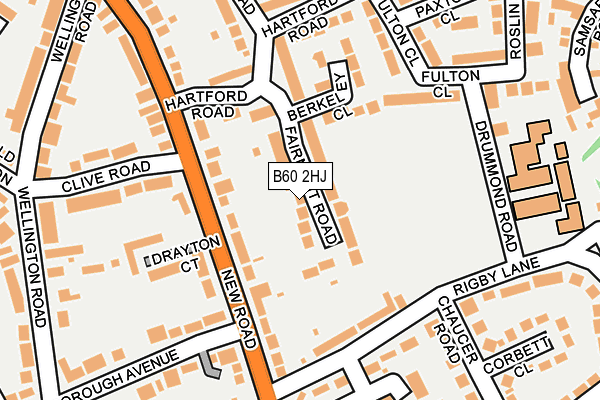 B60 2HJ map - OS OpenMap – Local (Ordnance Survey)