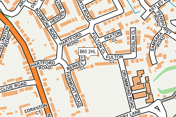 B60 2HL map - OS OpenMap – Local (Ordnance Survey)