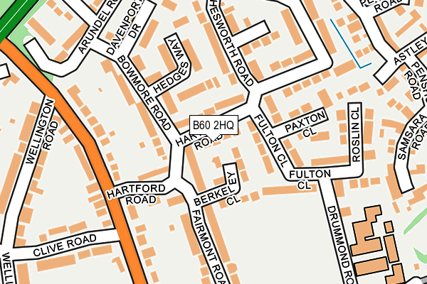 B60 2HQ map - OS OpenMap – Local (Ordnance Survey)