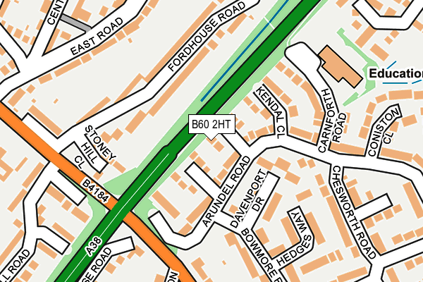 B60 2HT map - OS OpenMap – Local (Ordnance Survey)