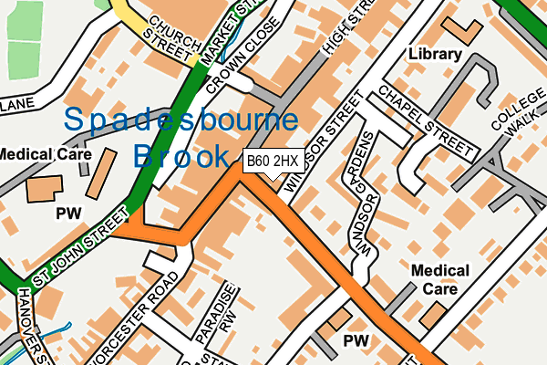 B60 2HX map - OS OpenMap – Local (Ordnance Survey)