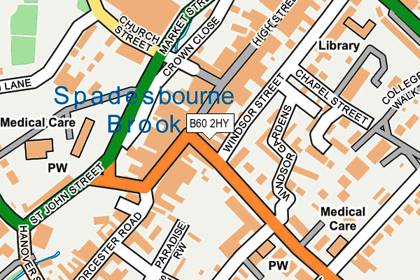 B60 2HY map - OS OpenMap – Local (Ordnance Survey)