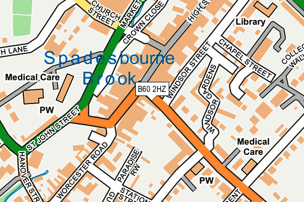 B60 2HZ map - OS OpenMap – Local (Ordnance Survey)