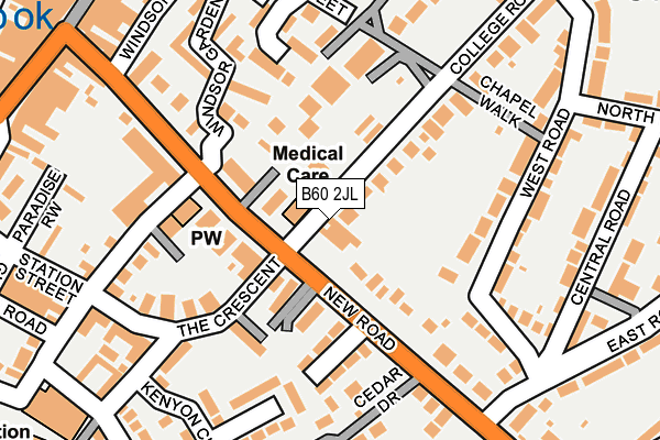 B60 2JL map - OS OpenMap – Local (Ordnance Survey)