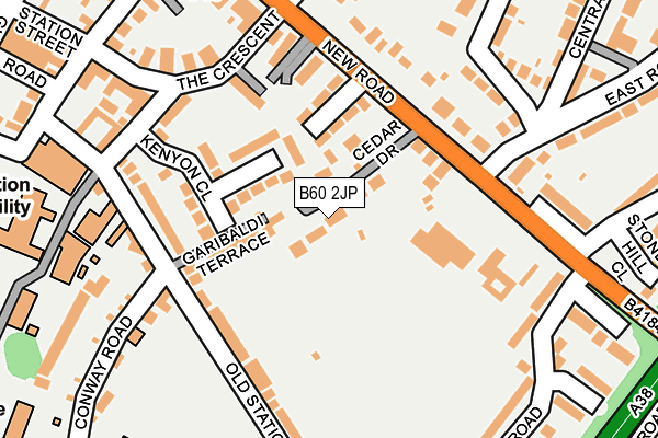 B60 2JP map - OS OpenMap – Local (Ordnance Survey)
