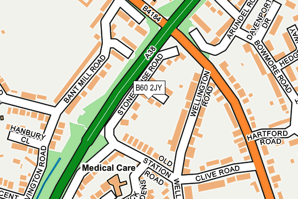 B60 2JY map - OS OpenMap – Local (Ordnance Survey)