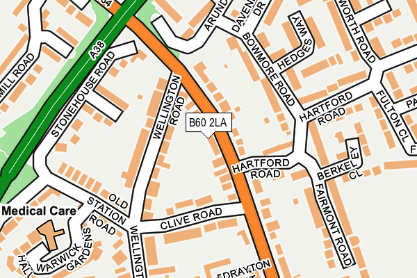 B60 2LA map - OS OpenMap – Local (Ordnance Survey)