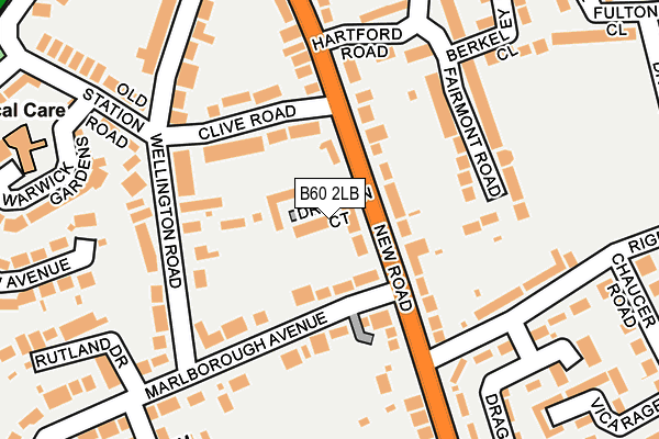 B60 2LB map - OS OpenMap – Local (Ordnance Survey)