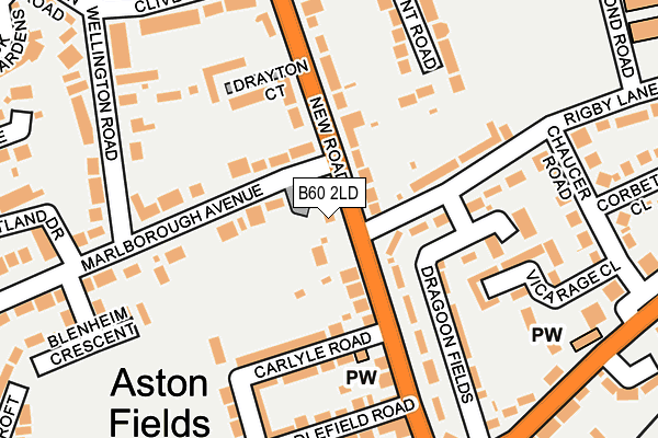 B60 2LD map - OS OpenMap – Local (Ordnance Survey)