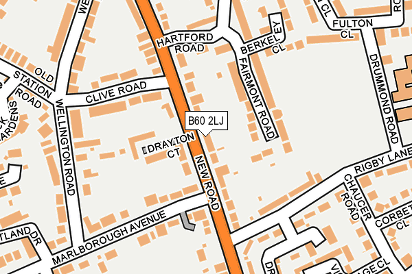 B60 2LJ map - OS OpenMap – Local (Ordnance Survey)