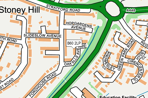 B60 2LP map - OS OpenMap – Local (Ordnance Survey)