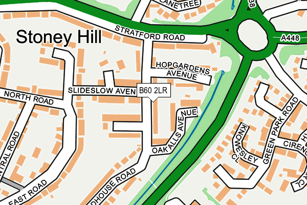 B60 2LR map - OS OpenMap – Local (Ordnance Survey)