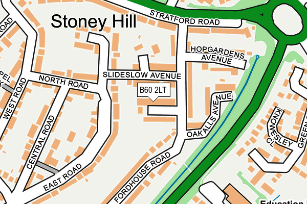 B60 2LT map - OS OpenMap – Local (Ordnance Survey)