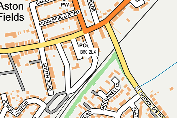 B60 2LX map - OS OpenMap – Local (Ordnance Survey)