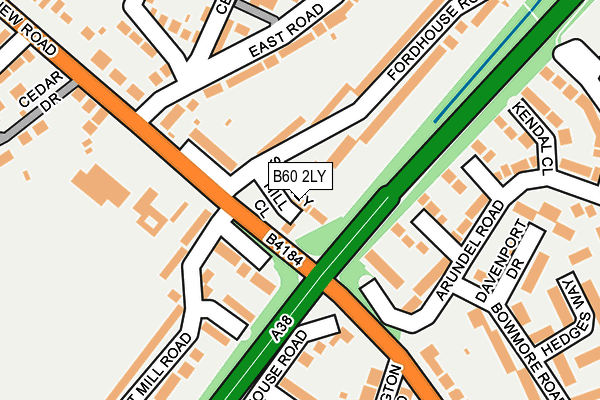 B60 2LY map - OS OpenMap – Local (Ordnance Survey)