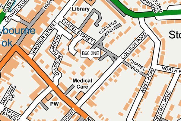 B60 2NE map - OS OpenMap – Local (Ordnance Survey)