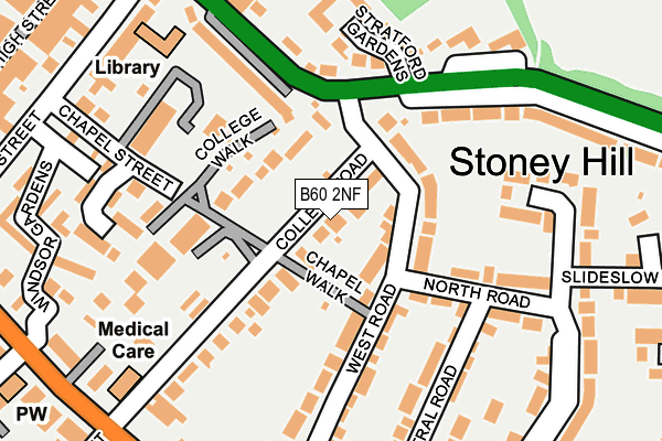 B60 2NF map - OS OpenMap – Local (Ordnance Survey)