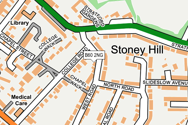 B60 2NG map - OS OpenMap – Local (Ordnance Survey)