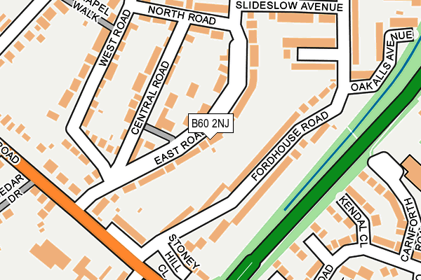 B60 2NJ map - OS OpenMap – Local (Ordnance Survey)