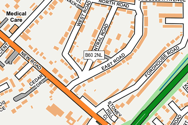 B60 2NL map - OS OpenMap – Local (Ordnance Survey)