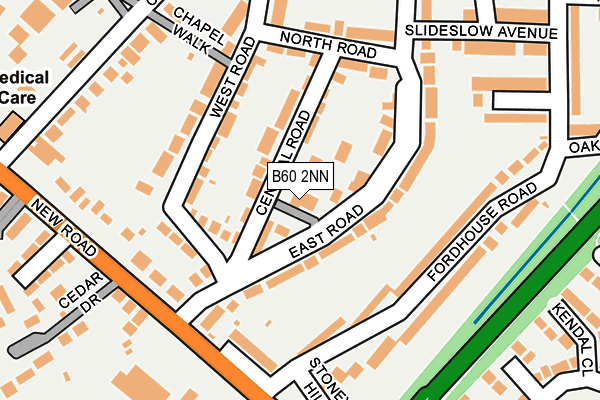 B60 2NN map - OS OpenMap – Local (Ordnance Survey)