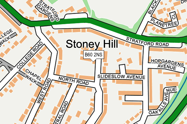 B60 2NS map - OS OpenMap – Local (Ordnance Survey)