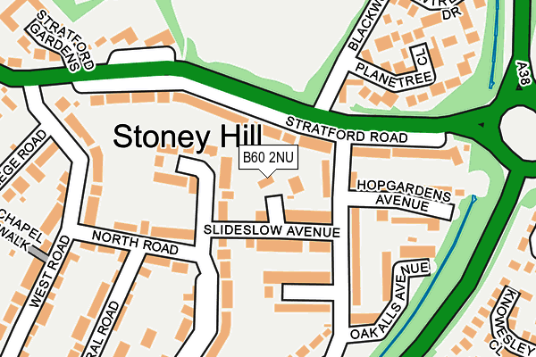 B60 2NU map - OS OpenMap – Local (Ordnance Survey)