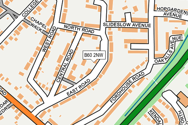 B60 2NW map - OS OpenMap – Local (Ordnance Survey)