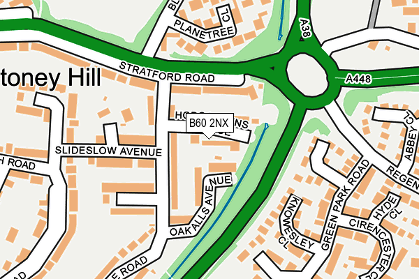 B60 2NX map - OS OpenMap – Local (Ordnance Survey)