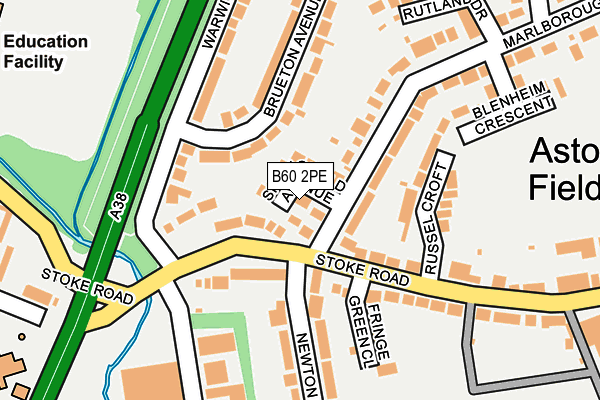 B60 2PE map - OS OpenMap – Local (Ordnance Survey)
