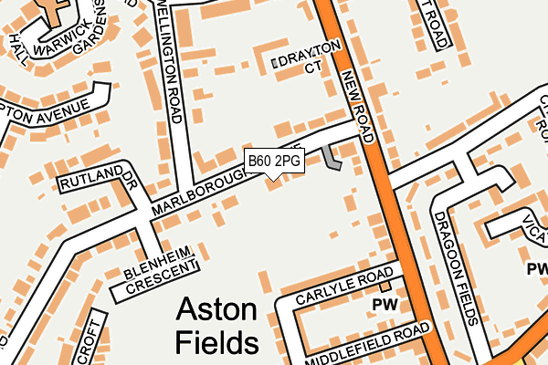 B60 2PG map - OS OpenMap – Local (Ordnance Survey)