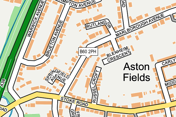 B60 2PH map - OS OpenMap – Local (Ordnance Survey)