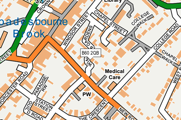 B60 2QB map - OS OpenMap – Local (Ordnance Survey)
