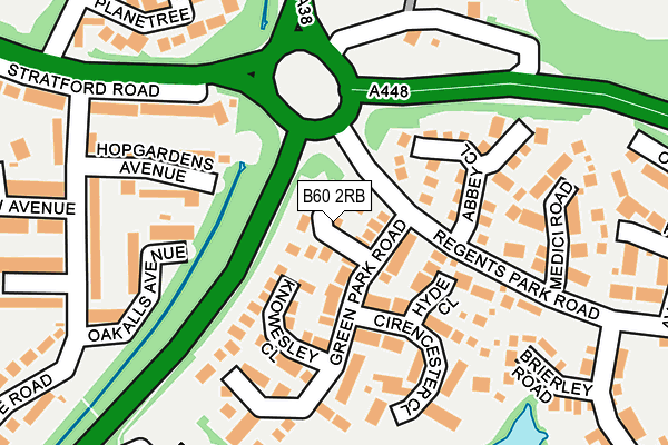 B60 2RB map - OS OpenMap – Local (Ordnance Survey)